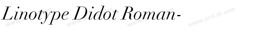 Linotype Didot Roman字体转换